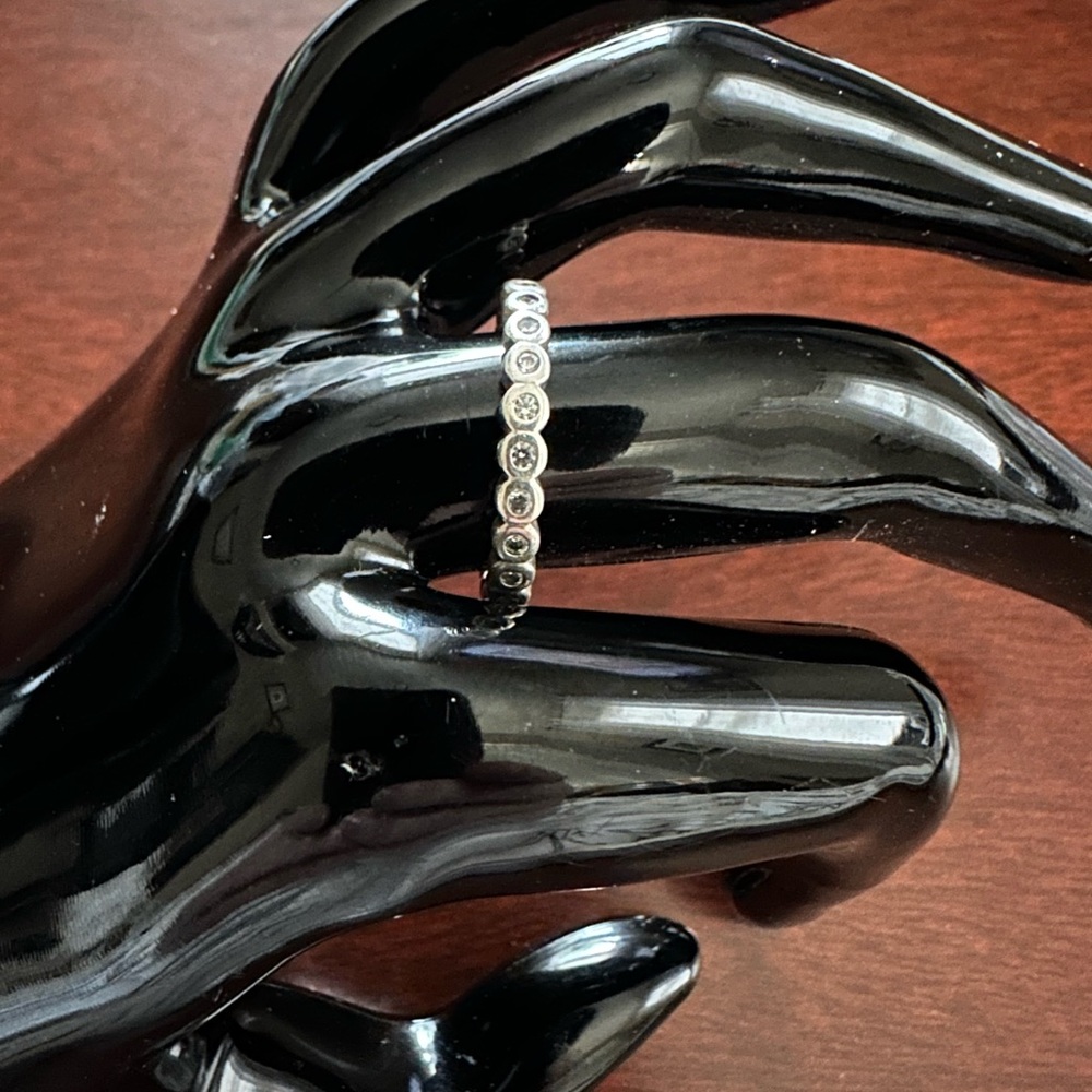 Retired Pandora Sterling Silver and CZ Bright Lights Ring Sz 7.25 825 ALE